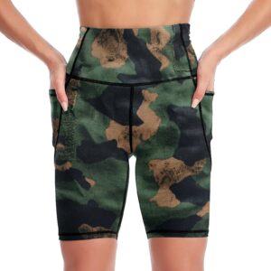 Pantalones cortos de yoga hasta la rodilla para mujer
