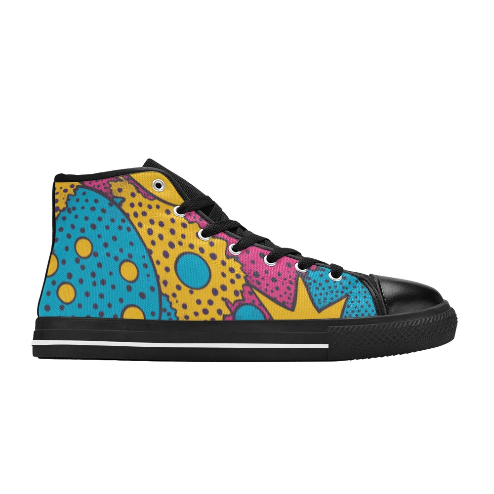 Zapatillas pop art de lona clásicas de caña alta para mujer (Modelo 017) - Imagen 2
