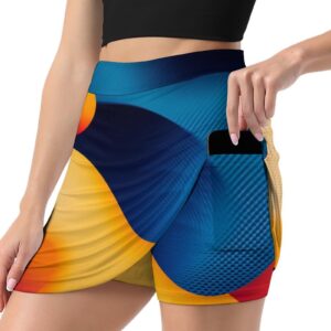 Falda pantalón de línea A con bolsillo anti-vacío