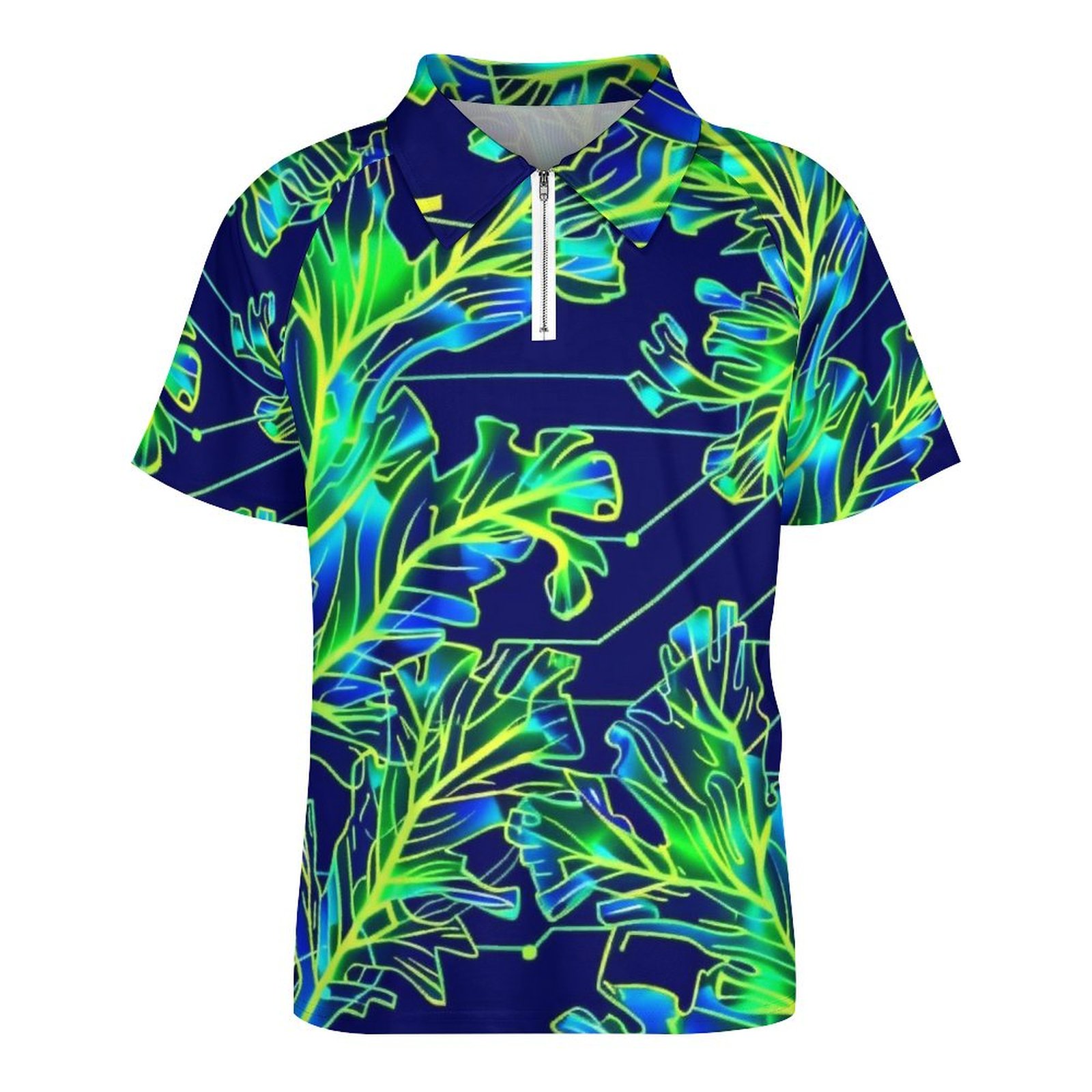 Ropa deportiva de manga corta Camiseta deportiva de manga corta con cremallera para hombre - Imagen 2