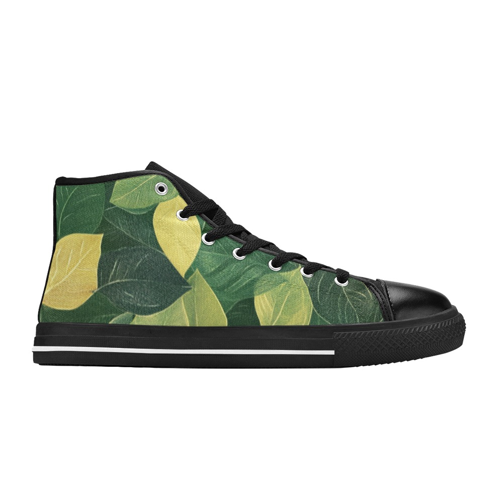 Zapatillas hojas de lona clásicas de caña alta para mujer (Modelo 017) - Imagen 2