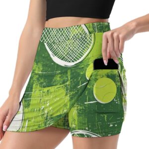 Falda pantalón Falda de línea A con bolsillo anti-vacío