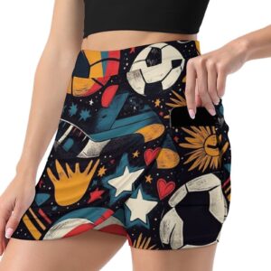 Falda pantalón Falda de línea A con bolsillo anti-vacío
