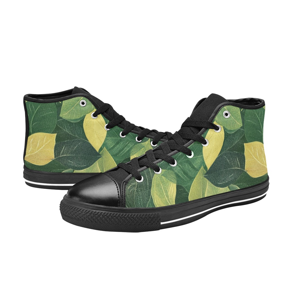 Zapatillas hojas de lona clásicas de caña alta para mujer (Modelo 017) - Imagen 4