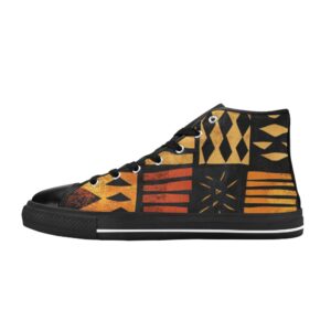 Zapatillas tribales de lona clásicas de caña alta para mujer (Modelo 017)