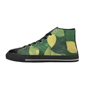 Zapatillas hojas de lona clásicas de caña alta para mujer (Modelo 017)