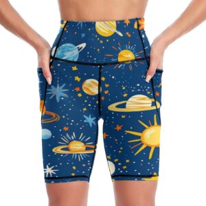Pantalones cortos de yoga hasta la rodilla para mujer
