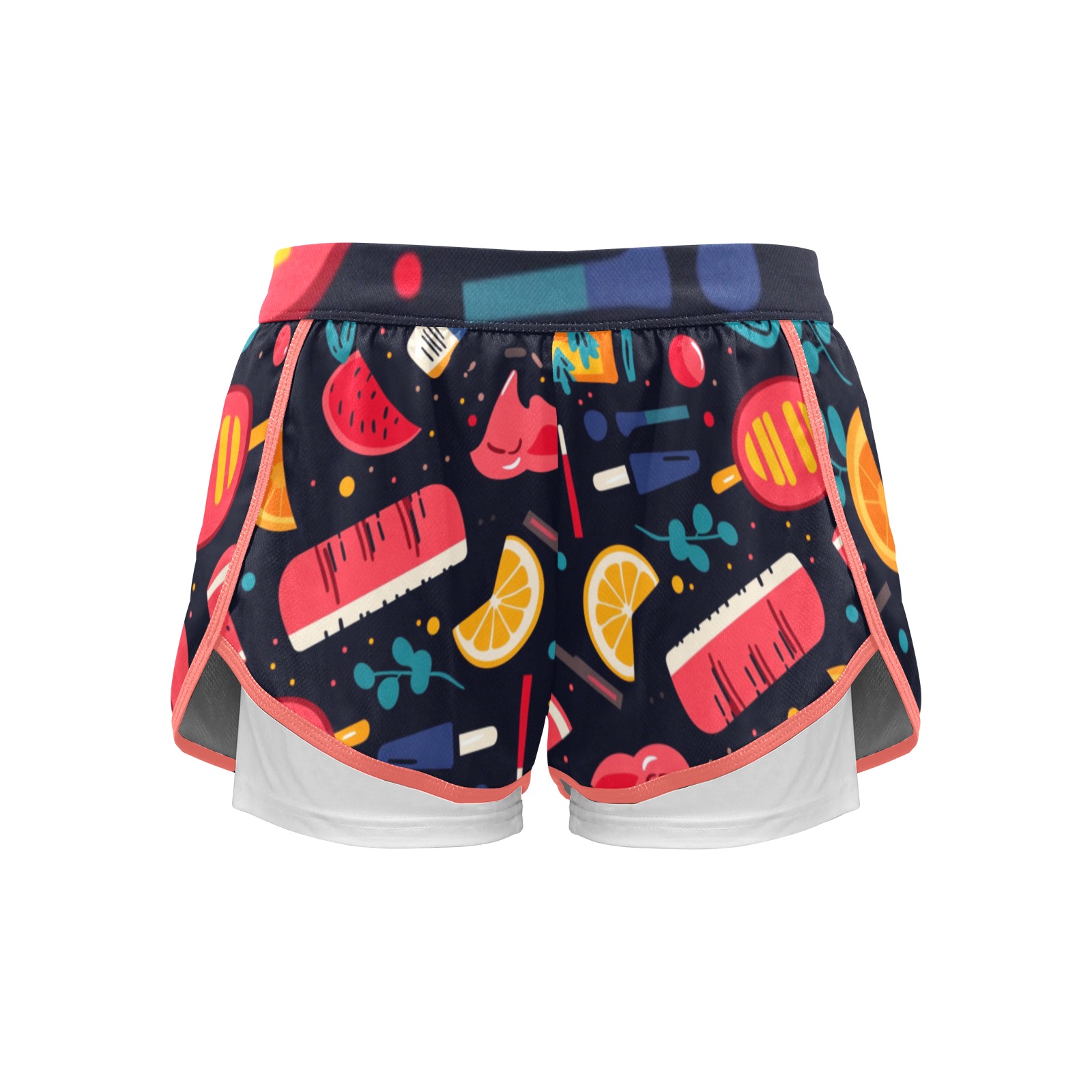Calzonas frutales Pantalones cortos deportivos para mujer con forro de compresión (Modelo L63) - Imagen 3